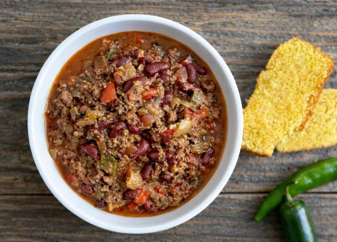 Beef Chili with Cornbread