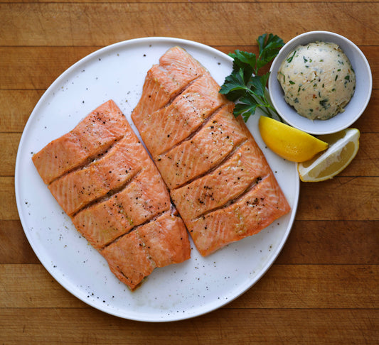 Roasted Salmon with Miso Compound Butter by the Pound