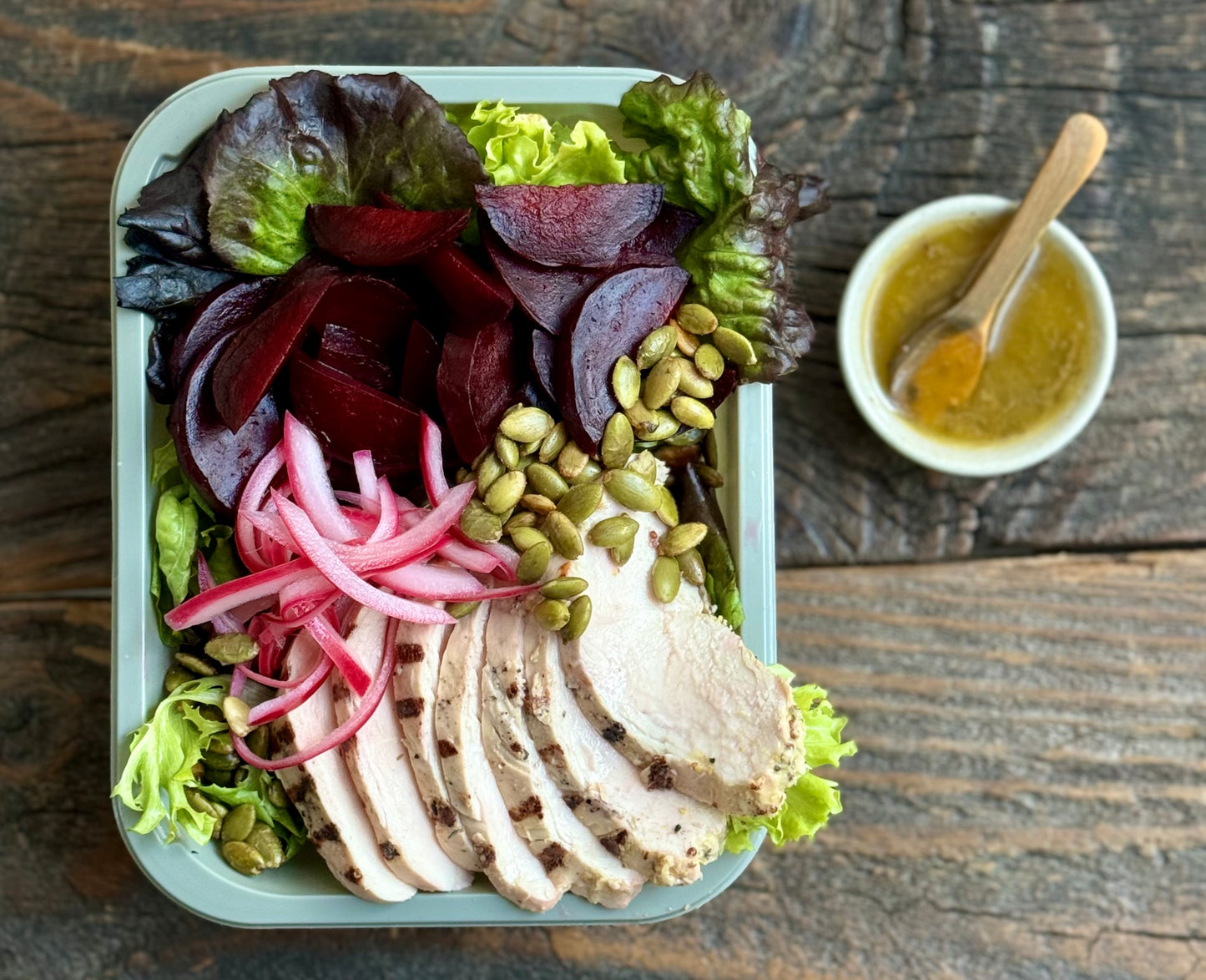 Roasted Beet Salad with Grilled Chicken