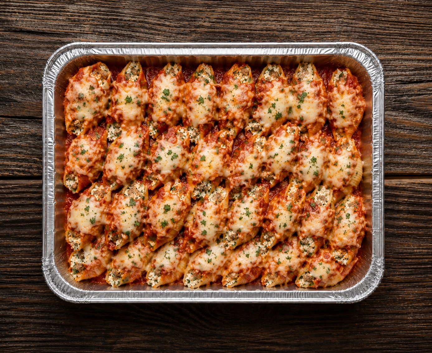 Sausage and Ricotta Stuffed Shells - Party Tray