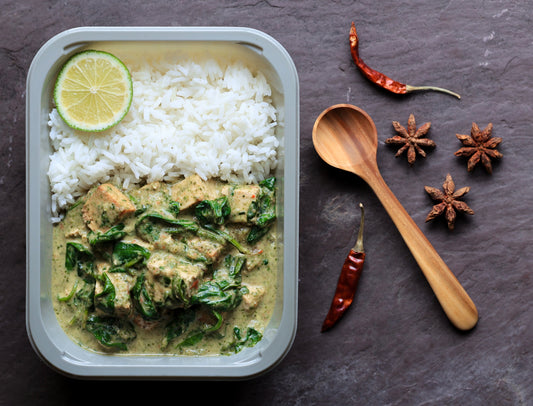 Saag Tofu over Rice