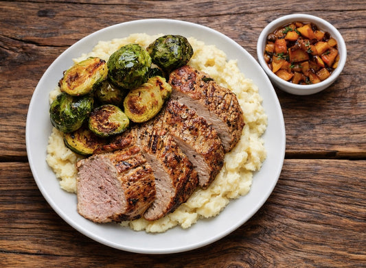 Seared Pork Tenderloin over Mashed Potatoes