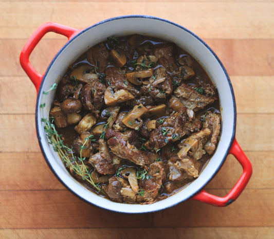 Braised Lamb & Mushrooms by the Pound