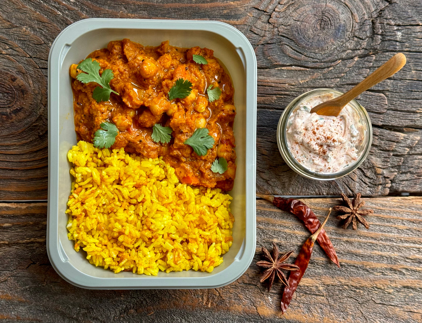 Channa Masala with Turmeric Rice