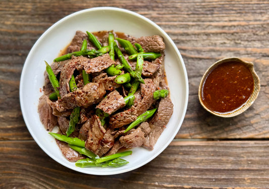 Braised Beef with Asparagus by the Pound