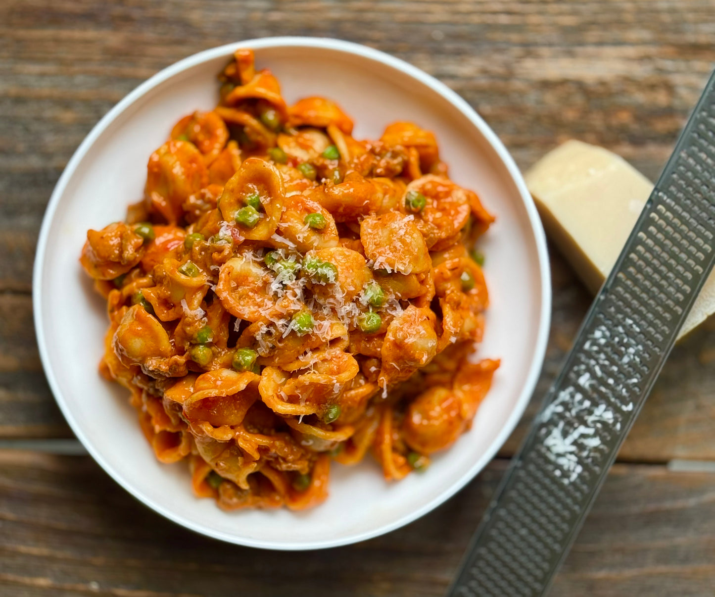 Orecchiette with Sausage and Peas