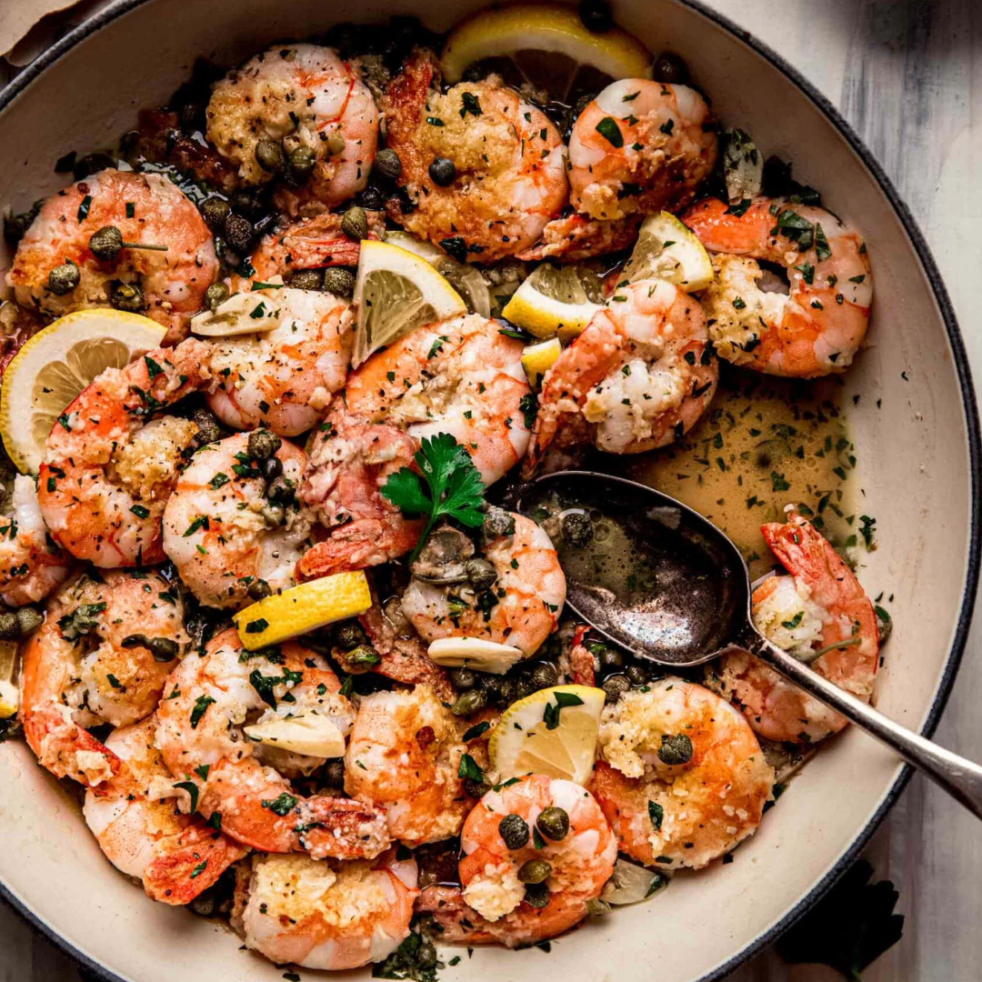 Lemon Caper Shrimp by the Pound