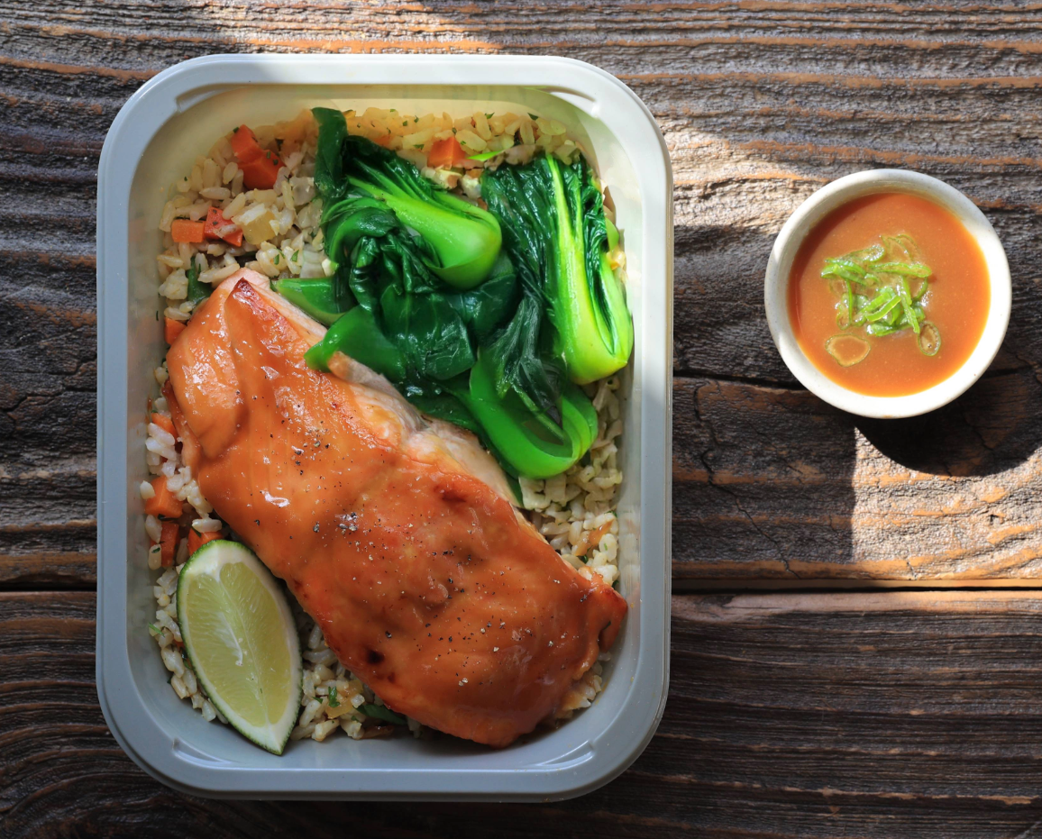 Miso Teriyaki Glazed Salmon with Bok Choy