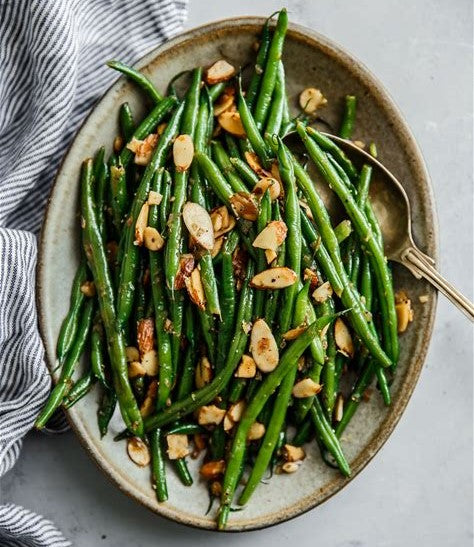 French Green Beans with Tamari Almonds by the Pound – Hudson Meal Co