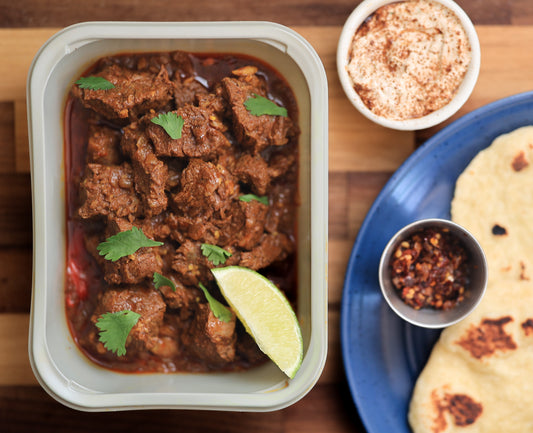 Indian Beef Curry with Naan Bread